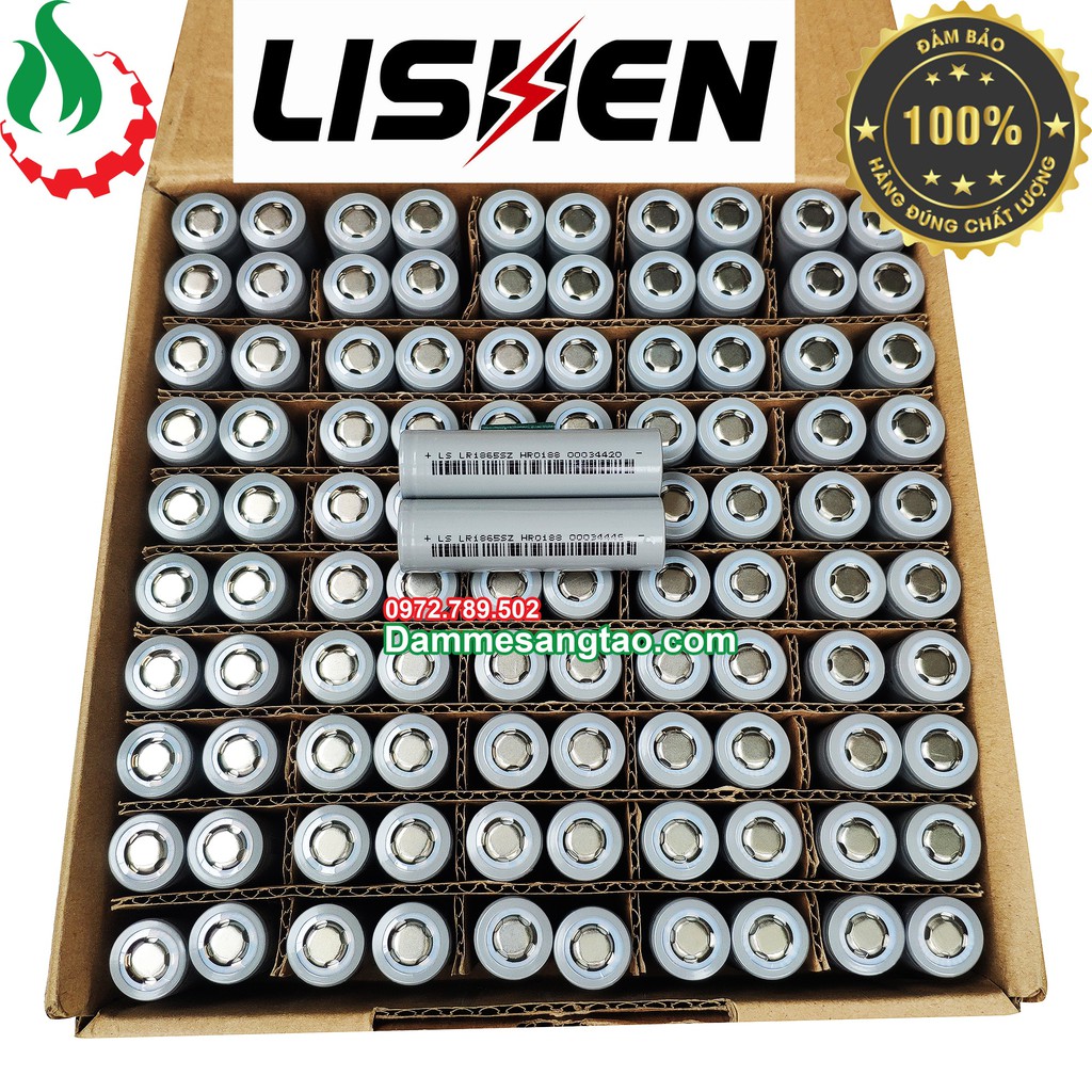 DMST Thùng 100 Cell Pin 18650 Lishen 2500mah-Xả 10A