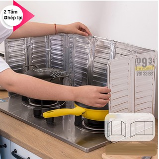 Combo 2 Tấm Chắn Văng Dầu Mỡ Ngăn Gió