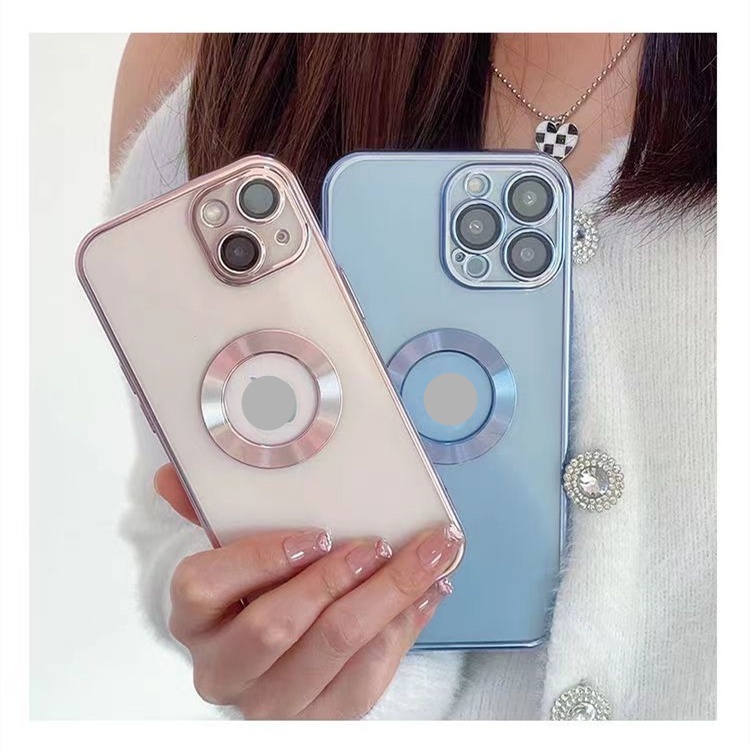 Ốp lưng Trong Suốt Mạ Viền Sang Trọng Bảo Vệ Camera Cho iPhone 12 13 Pro Max XS Max XR X 7 8 Plus 11 Pro Max