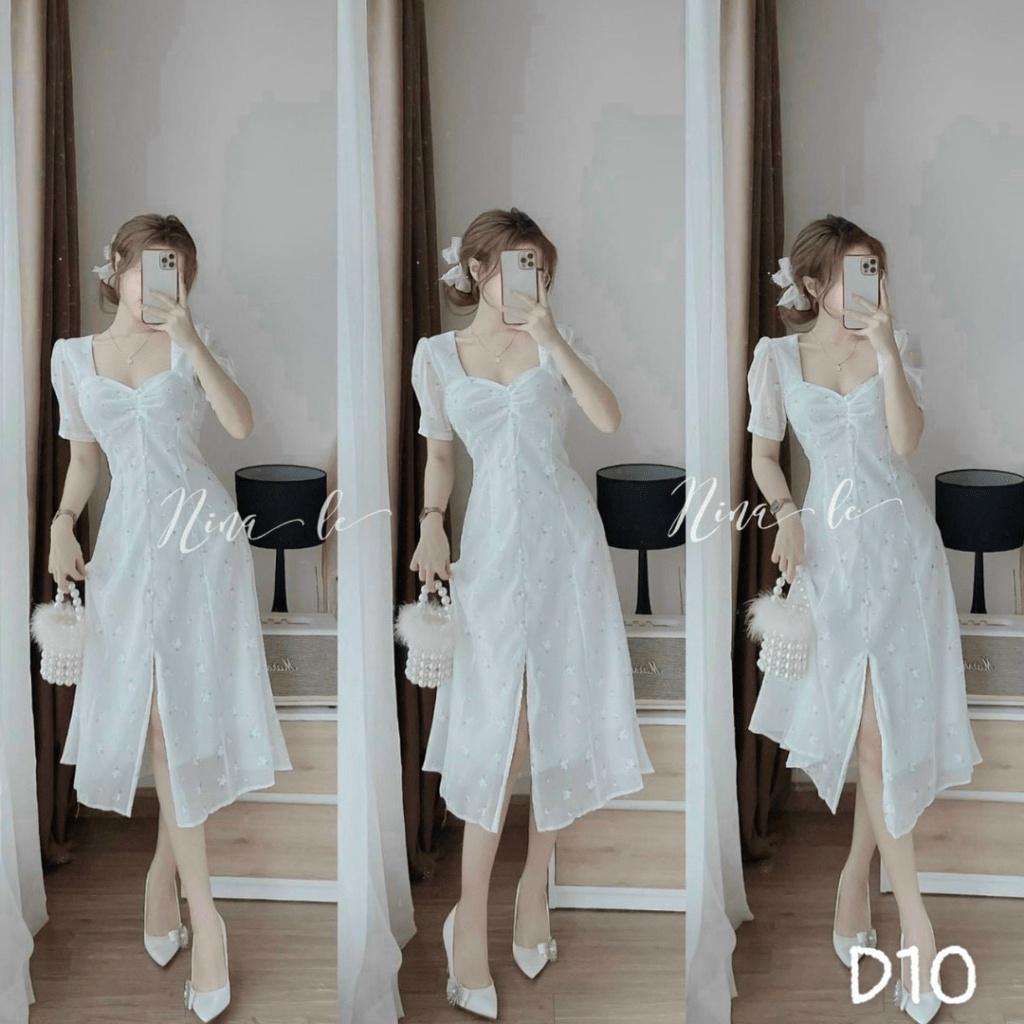 (MẪU MỚI) FREE SHIP ĐẦM VOAN BÔNG CÔNG CHÚA MÀU TRẮNG TINH KHÔI NHẸ NHÀNG TIỂU THƯ HHP FASHION