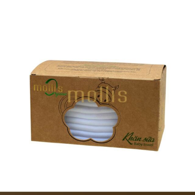 Bộ khăn tay sữa trẻ em cao cấp Mollis Organic(HM8P) - P777