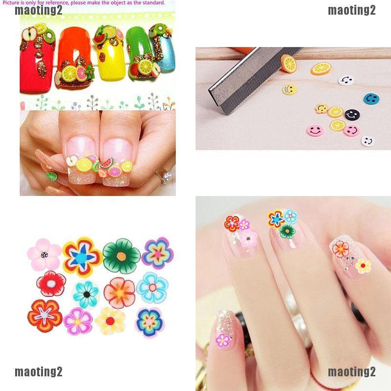 ☼1000 nhãn tự dán móng tay bằng đất sét polyme