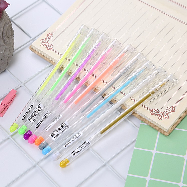 Bút bi nước nhiều màu PASTEL màu trang trí sắc nét siêu xinh ROSE196 (D25)