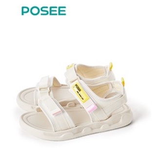  Đôi giày POSEE quai dán đế phẳng mềm thoải mái thời trang mùa hè Hàn Quốc cho nữ 2021ps7101w 