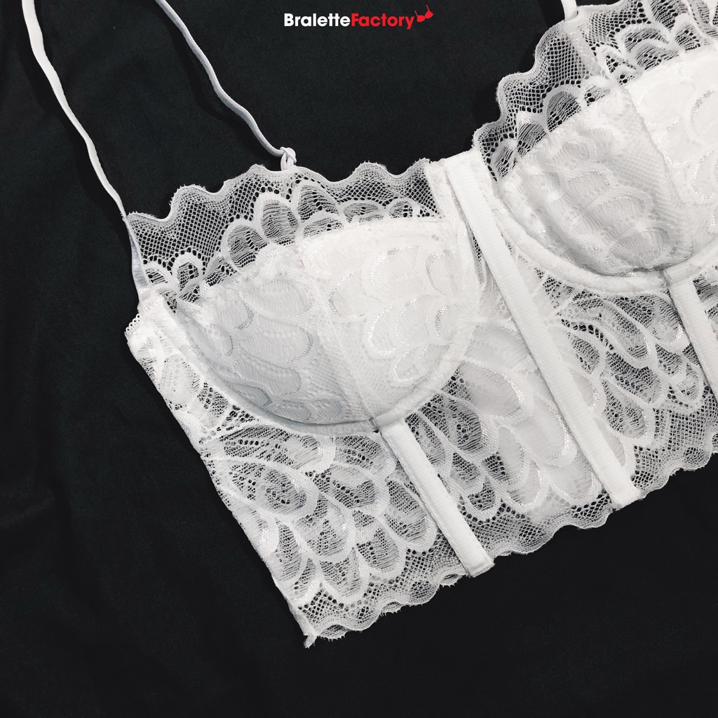 [Tặng mã 30k] Áo lót ren croptop trắng, áo ngực croptop, áo lót đẹp mặc đi chơi, có gọng, mút lót [mẫu N31] | BigBuy360 - bigbuy360.vn