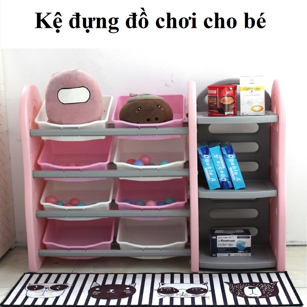 [ Kèm hình thật] Kệ đồ chơi cho bé đa năng hàng cao cấp thiết kế thông minh nhỏ gọn nhẹ 112*36*92.5 cm
