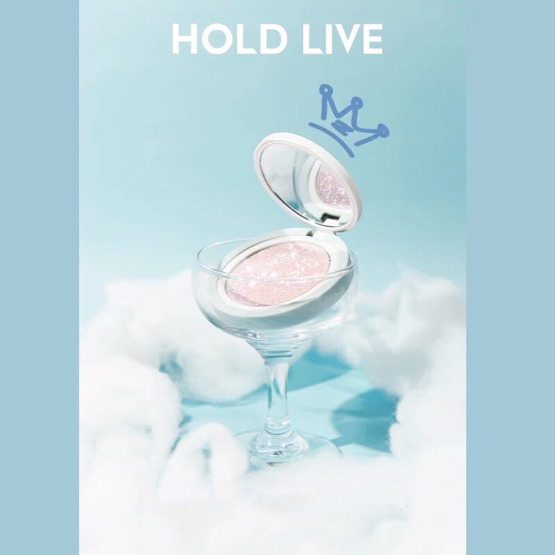 Phấn nhũ bắt sáng HOLD LIVE cún bông xanh Soft Cute Water Sense Highlighter xinh xắn trendy lâu trôi HL483 HLIV74