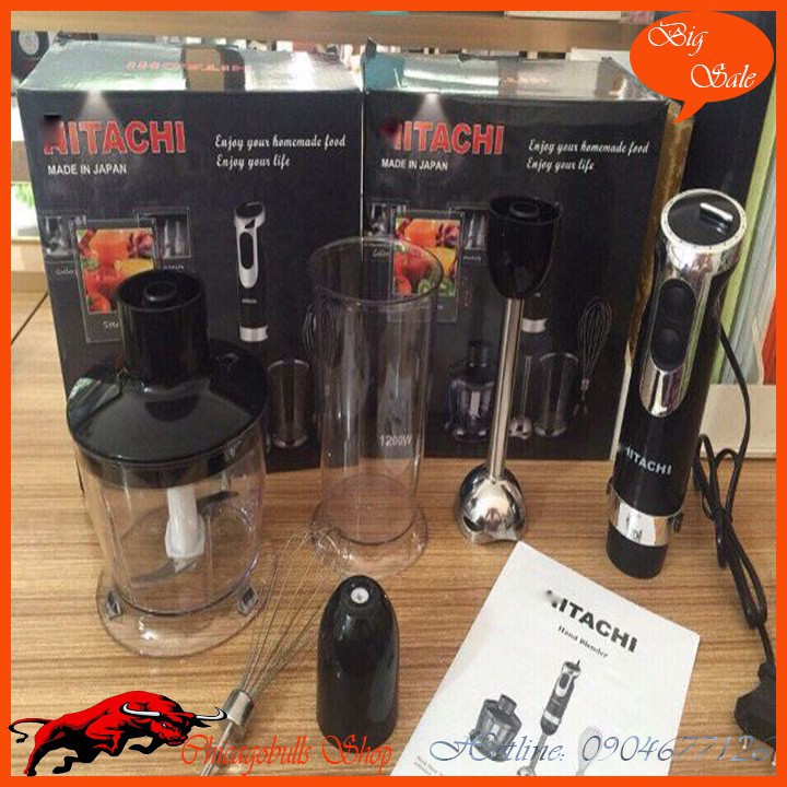 [ SALE MẠNH ] Máy xay sinh tố cầm tay HITACHI 1200W