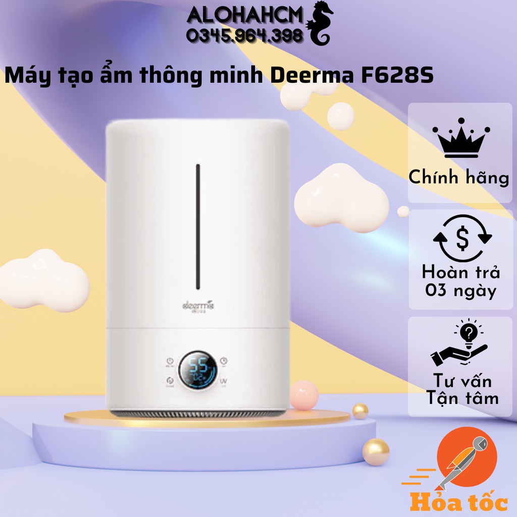 Máy Tạo Độ Ẩm Deerma DEM-F628S Dung Tích 5L, Đèn UV Làm Sạch Nguồn Nước Và Vi Khuẩn - Bảo hành 12 tháng