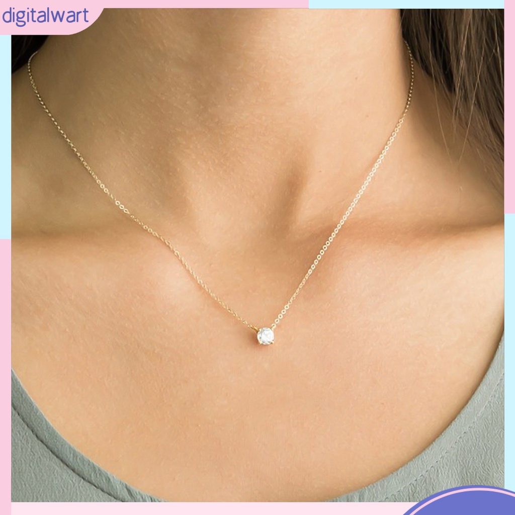 Dây chuyền đính đá kiểu dáng đơn giản thanh lịch dành cho nữ