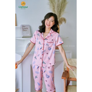 Bộ Lụa Họa Tiết Chim Bơ - Lửng