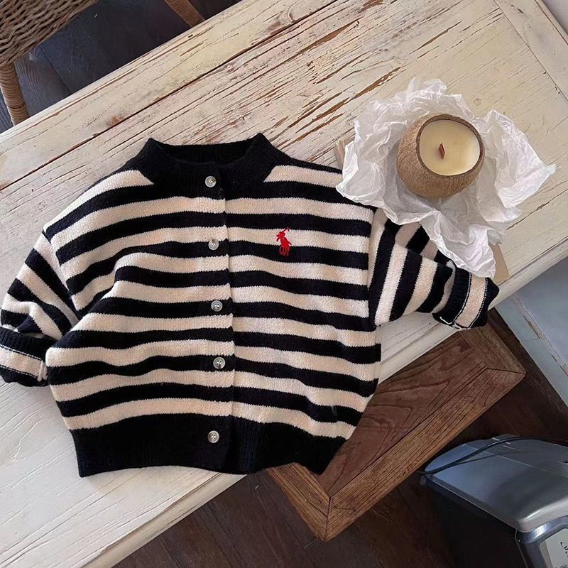 Áo Khoác Cardigan Dệt Kim Dáng Rộng Thêu Họa Tiết Thời Trang Xuân Thu Cho Bé