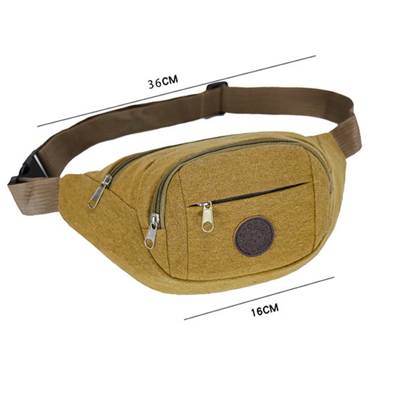 Túi Đeo Hông, Đeo Bụng Nam Nữ Thời Trang có 3 ngăn đựng tiện dụng logo SPORT