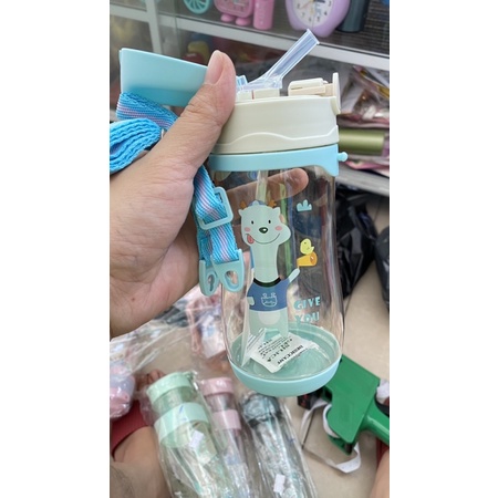 bình nước học sinh,bình nước có ống hút và dây đeo