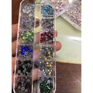 Đá khay chân keo mix màu mix size