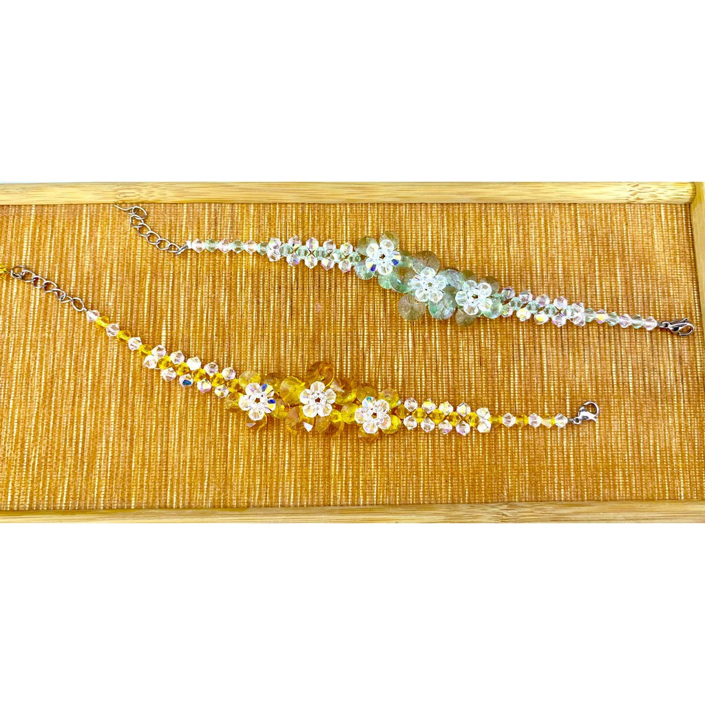 Lắc tay pha lê Swarovski Hoa mai