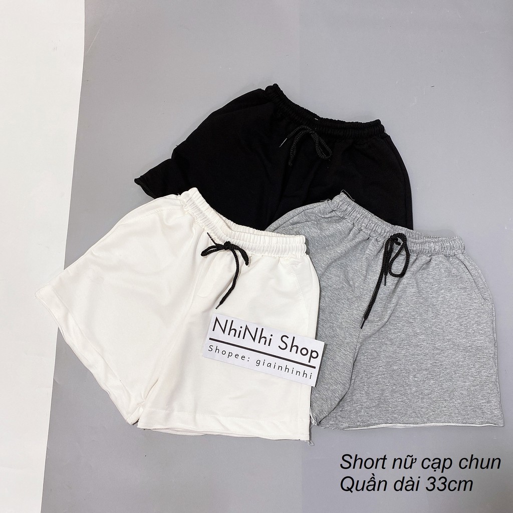 Quần short nữ cạp chun vải cotton, Quần đùi nữ dáng thể thao QS5532 - NhiNhi Shop