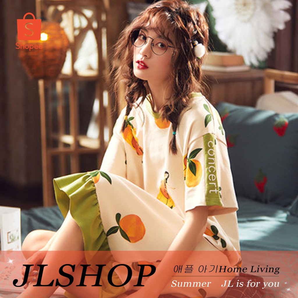 Bộ Đồ Ngủ Tay Ngắn Vải Cotton Cỡ Lớn In Hoạt Hình Dễ Thương Cho Các Cặp Đôi | BigBuy360 - bigbuy360.vn