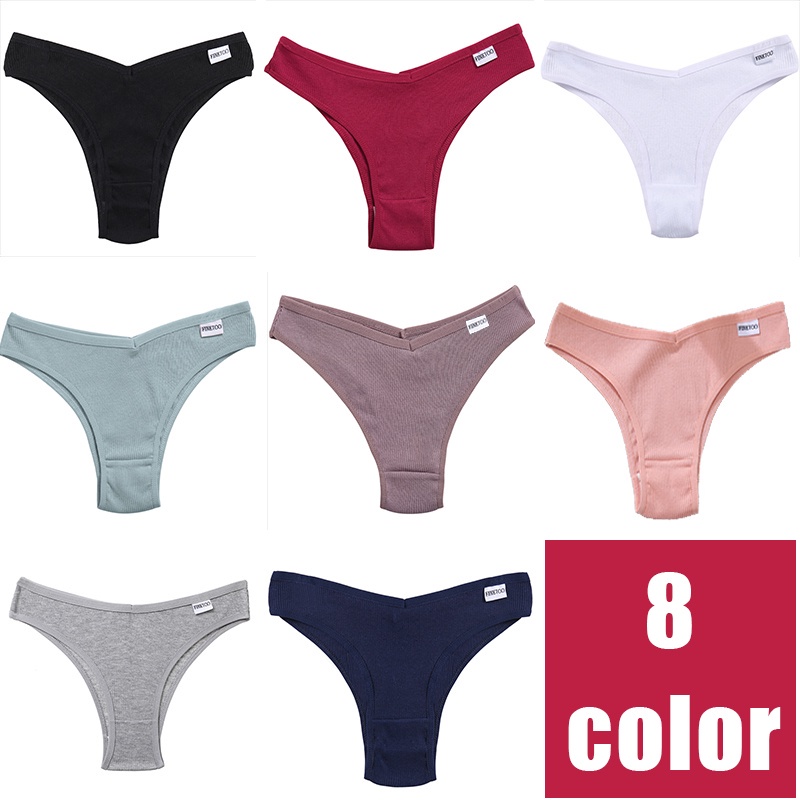 Cute Byte Set 5 Quần Lót Cotton Chữ T Lưng Thấp 10 Màu Mới