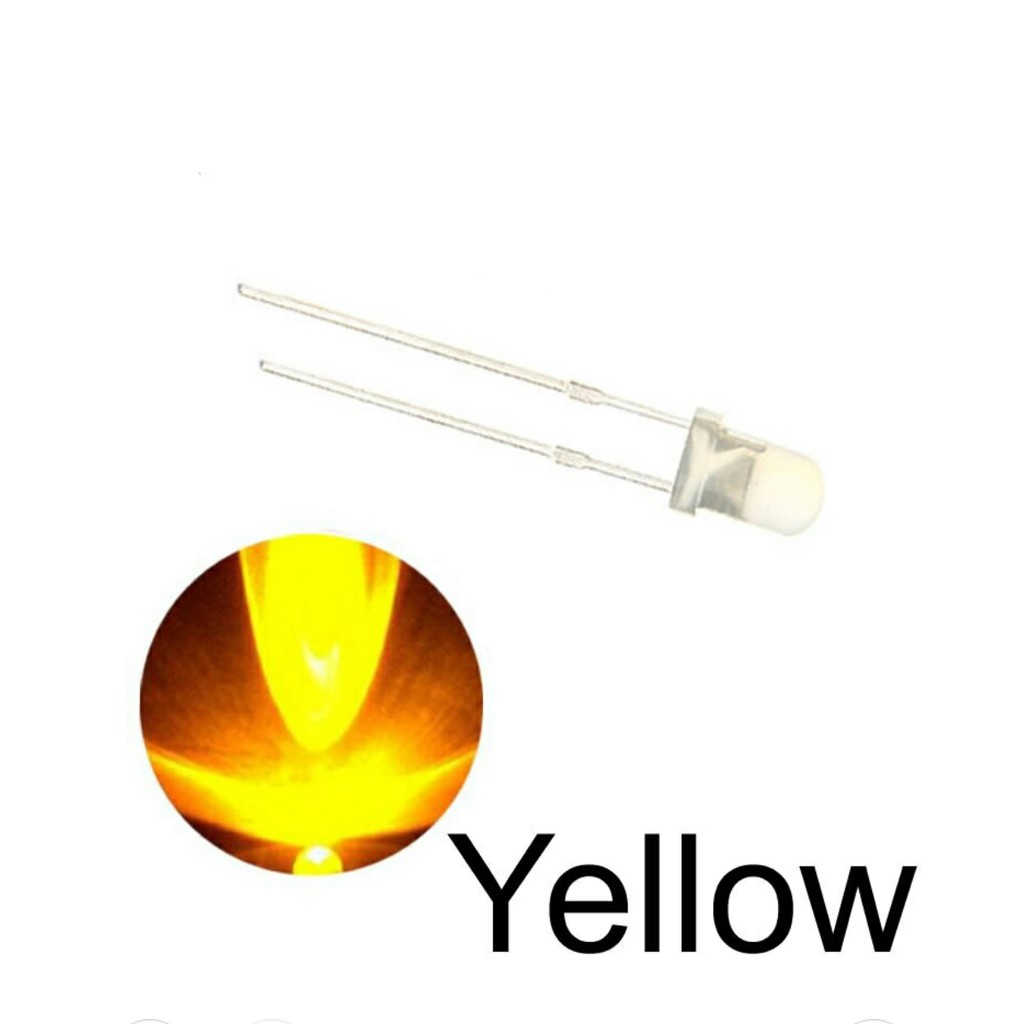 Đèn led vàng 3mm (10 bóng)