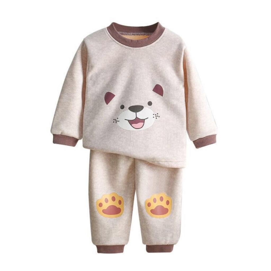 Bộ nỉ lót lông cho bé, bộ nỉ bé trai, bé gái in hình cho bé từ 8 - 22kg. .