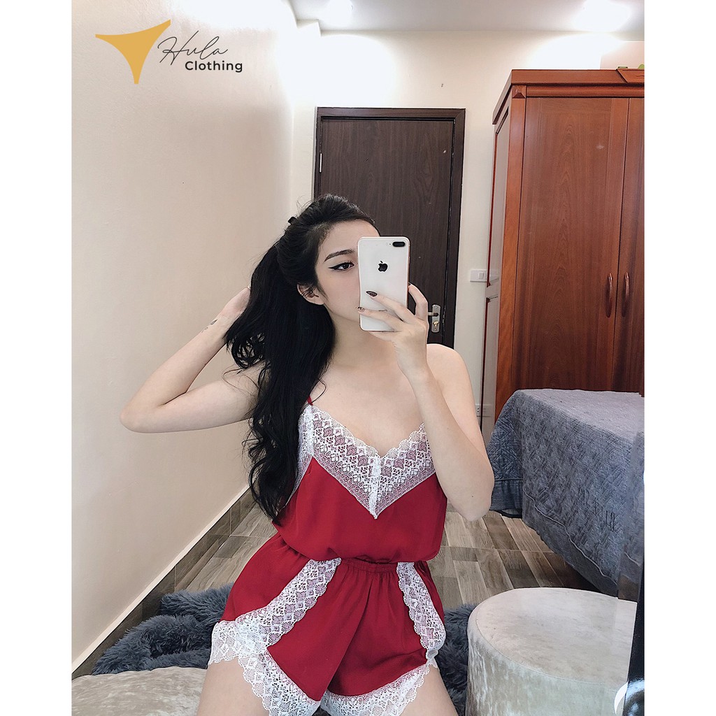 Bộ ngủ lụa 2 dây cao cấp viền ren gợi cảm - BN020 | BigBuy360 - bigbuy360.vn