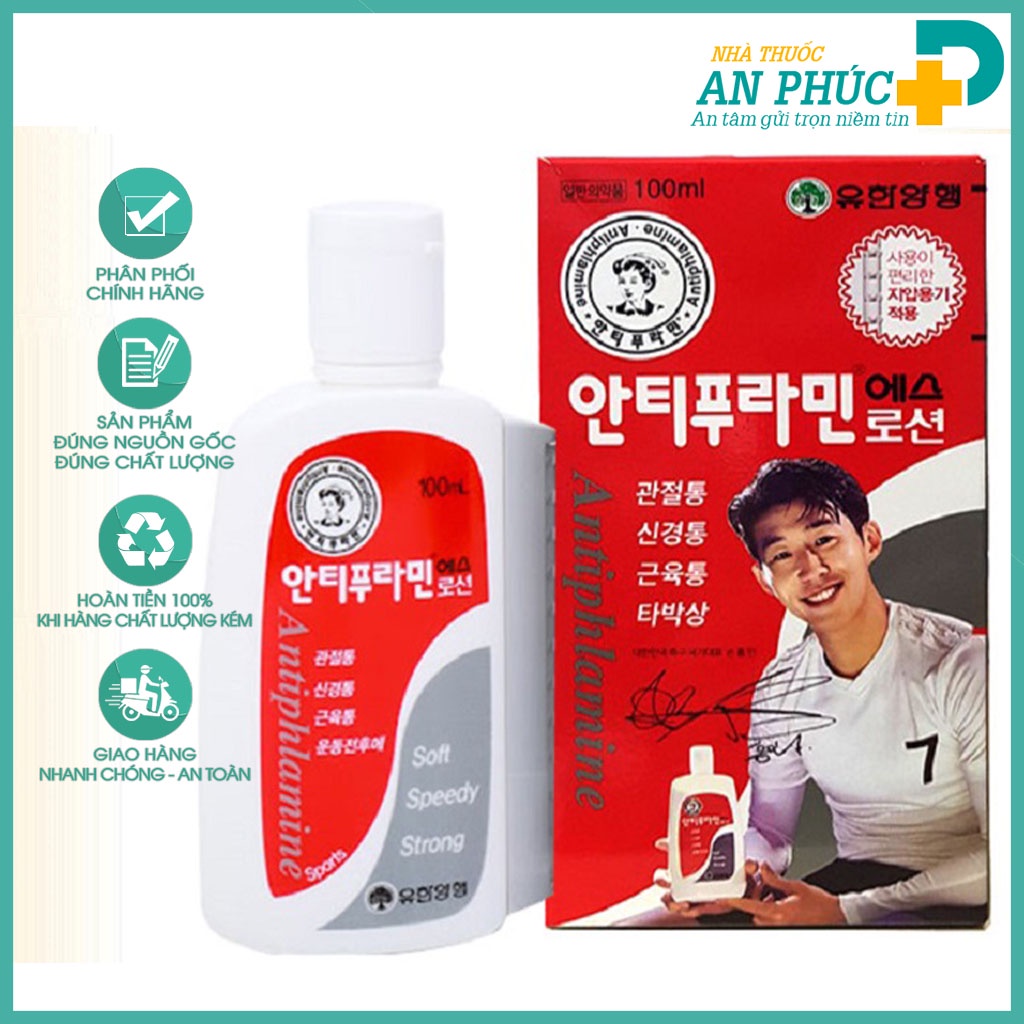 Dầu nóng hàn quốc, Dầu xoa bóp hàn quốc |ANTIPHLAMINE - 100ML [CHÍNH HÃNG]