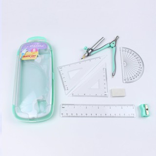 [Xả kho] Bộ dụng cụ học tập | 8 món, hộp nhưa cao cấp | Stacom MS103P