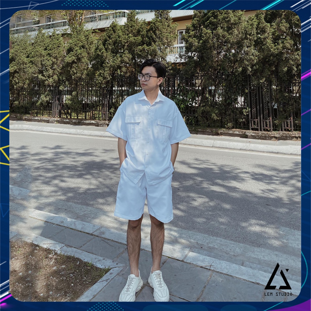 Áo Sơ Mi Basic unisex phong cách Hàn Quốc form rộng ASM