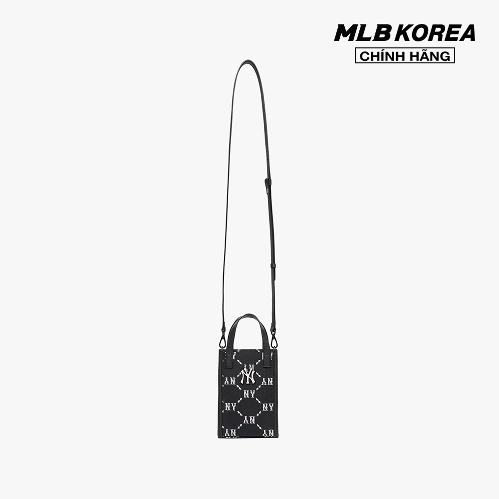 MLB - Túi đeo chéo phom chữ nhật Monogram Diamond Jacquard 3ACRH012N-50BKS