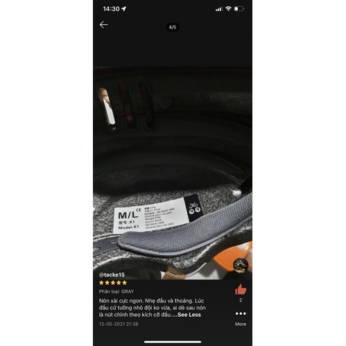 Mũ Nón Bảo Hiểm Xiaomi Youpin HIMO K1
