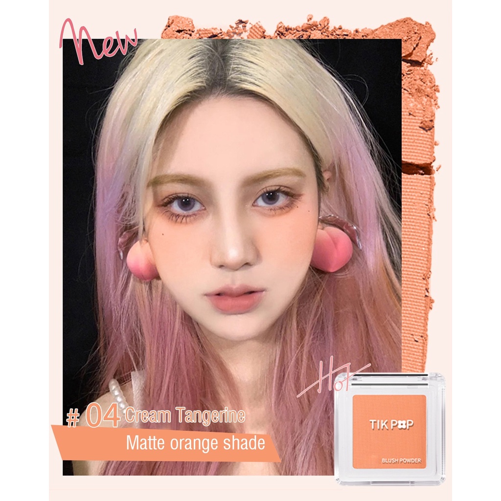 Phấn Má Hồng Dạng Bột Chiết Xuất Việt Quất Tạo Khối Trang Điểm Bắt Sáng Tự Nhiên