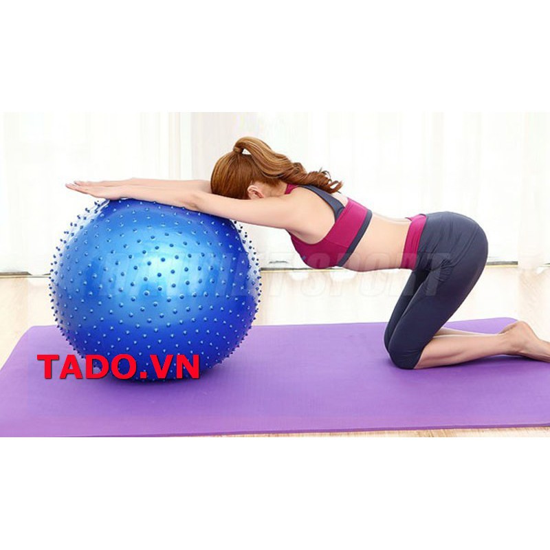 Bóng Tập Yoga Có Gai Cỡ Đại to lớn 65- 75cm dày trị liệu điều hòa cảm xúc giác (nặng 1kg)