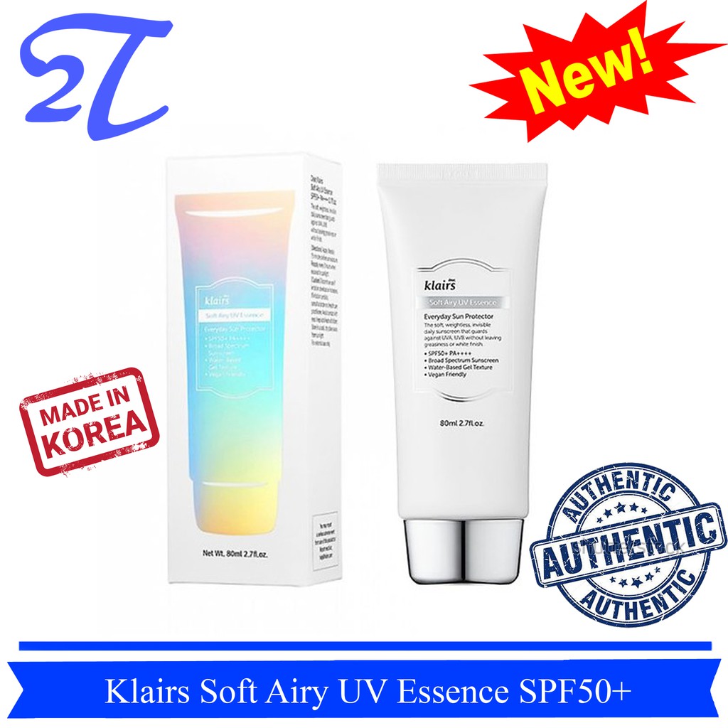 [Auth] Kem Chống Nắng KLAIRS SOFT AIRY UV ESSENCE SPF50+ Dành Cho Da Nhạy Cảm 80ml