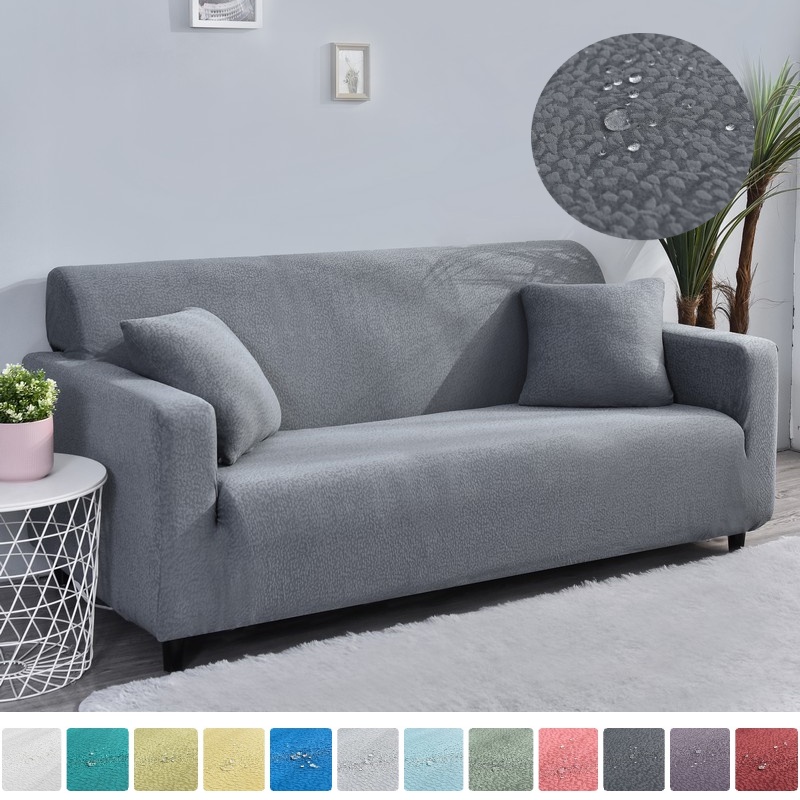 Vỏ bọc ghế sofa 1/2/3/4 chỗ ngồi hình chữ L co giãn chống thấm nước trang trí nhà cửa
