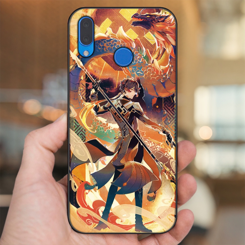 Ốp lưng Huawei Nova 3, Nova 3i, Nova 3e, P20 Lite viền đen in hình Zhongli Genshin Impact