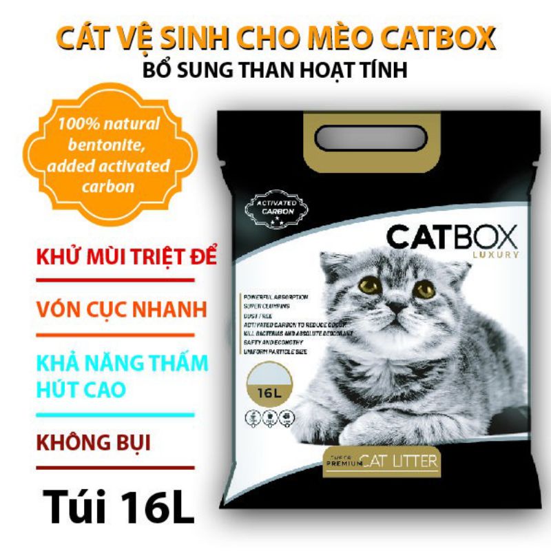 Cát vệ sinh mèo than hoạt tính Cat Box