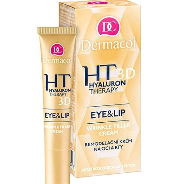 Kem chống nhăn vùng mắt và môi Dermacol HT 3D Hyaluron therapy eye &amp; lip 15ml