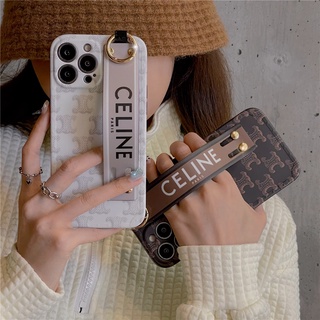 Ốp điện thoại dẻo sang trọng kèm dây đeo thích hợp cho iphone 13pro max 13pro 12pro max 11pro max 7 8plus x xr xs max
