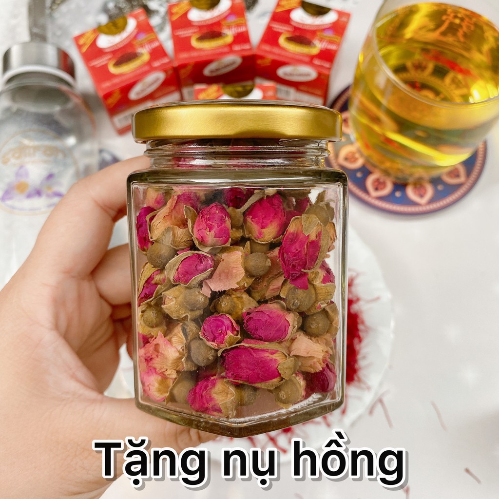 Saffron,Nhuỵ Hoa Nghệ Tây Iran Hàng Loại 1 Supper Negin [1GR] Tặng Hoa Hồng Và Bình Pha 500ml | BigBuy360 - bigbuy360.vn