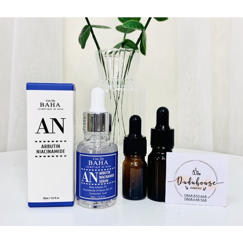 Serum Cos De BAHA Niacinamide 5% + Arbutin 5% + Hyaluronic Acid - Hỗ Trợ Làm Đều Màu Da 30ml
