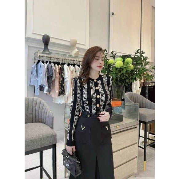 Áo len dệt kim sieu cấp họa tiết cao cap QCL1