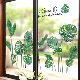 Decal dán tường lá nhiệt đới MS-44 [Sticker dán tường]