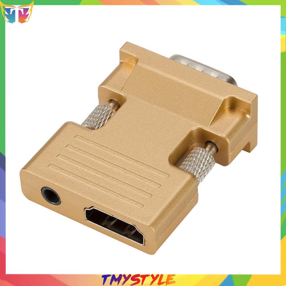 Cổng chuyển đổi từ HDMI sang VGA với cáp âm thanh 1080P chất lượng cao