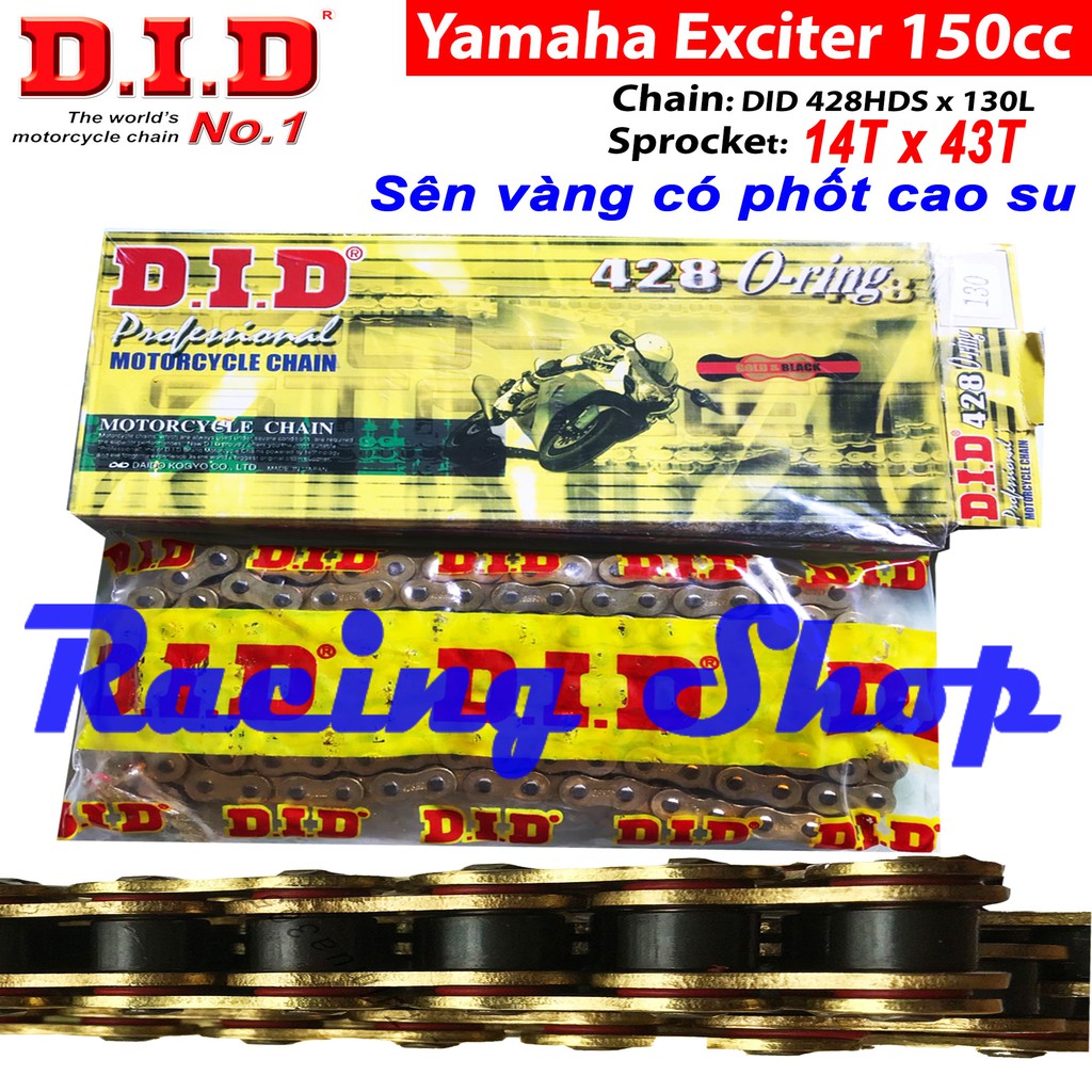 Nhông sên dĩa Winner, Winner X, Brixton 125/150, Sonic, CBR 150 sên DID có phốt cao su - Nhập khẩu thái lan