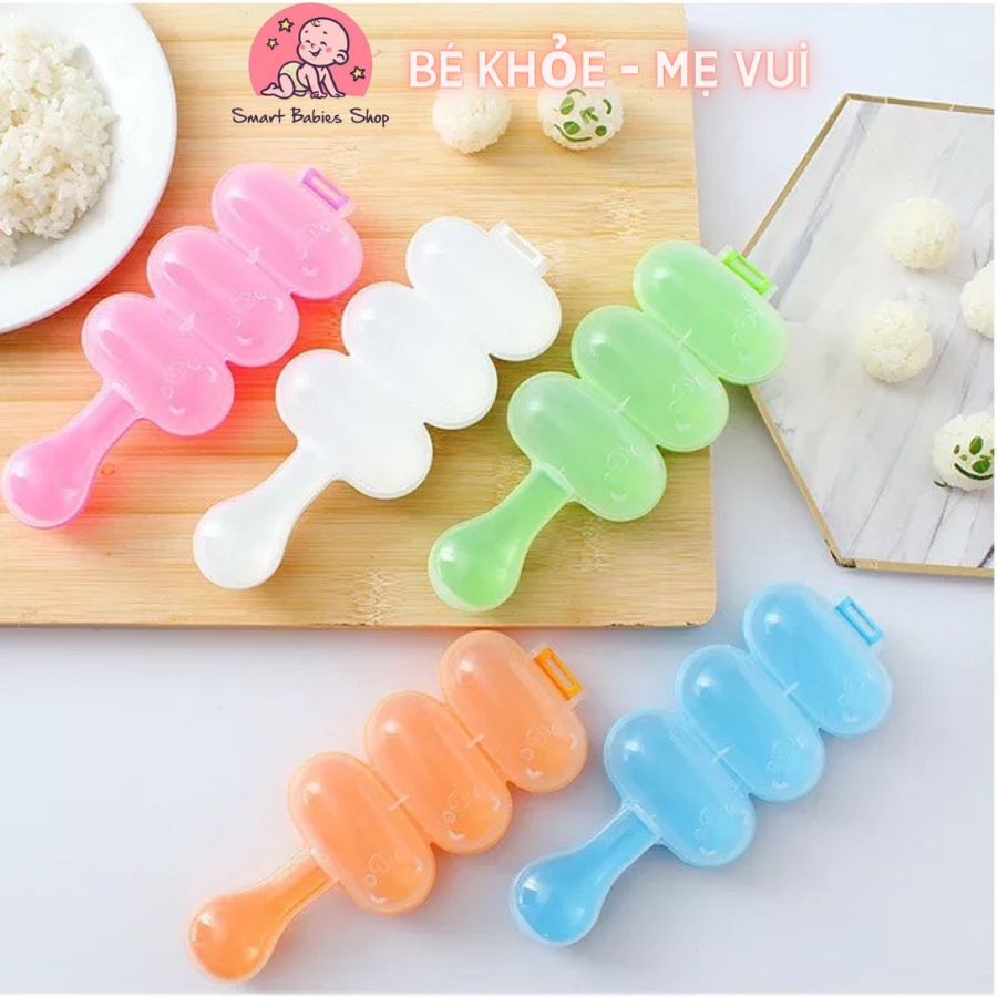 Khuôn làm cơm nắm hình quả bóng kèm thìa