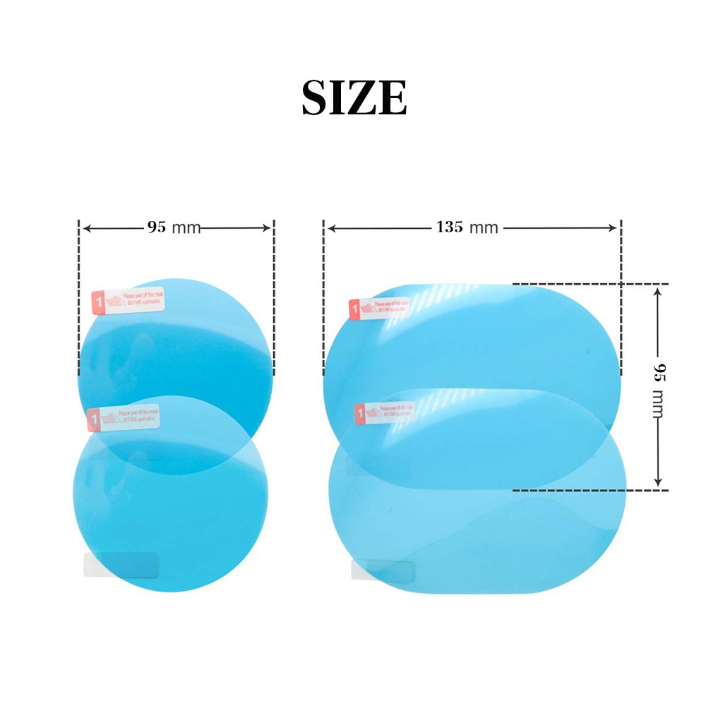 Set 2 miếng dán mềm chống bám hơi nước / chống thấm nước cho gương chiếu hậu xe ô tô