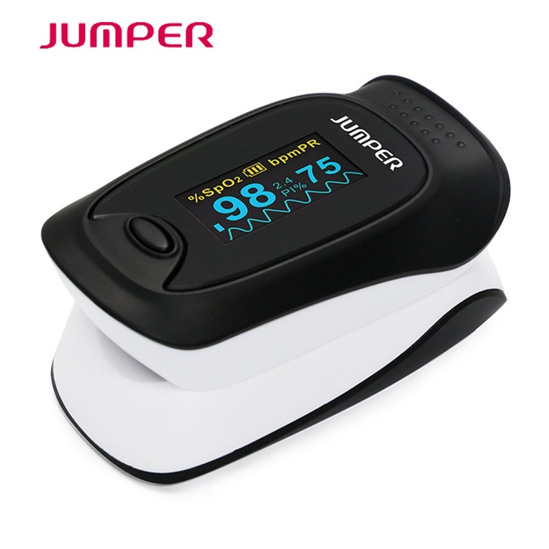 HÀNG CÓ SẴN - Máy đo nồng độ oxy máu và nhịp tim, chỉ số PI Jumper JPD-500D Màn Hình OLed 2021