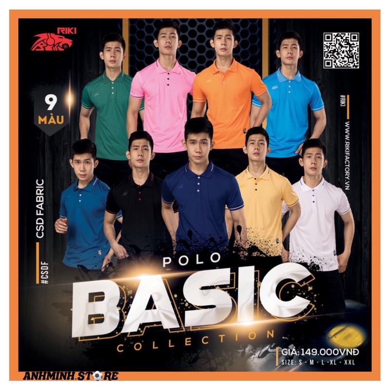 ÁO THUN POLO RIKI BASIC CHÍNH HÃNG - phù hợp cả nam và nữ