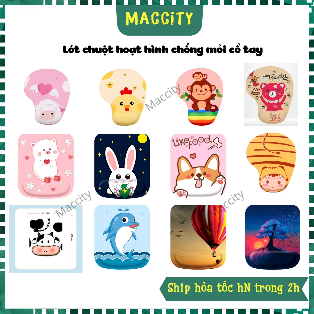 Lót Chuột Chống Mỏi Cổ Tay hoạt hình-mẫu mới 2021. Bàn di chuột dễ thương